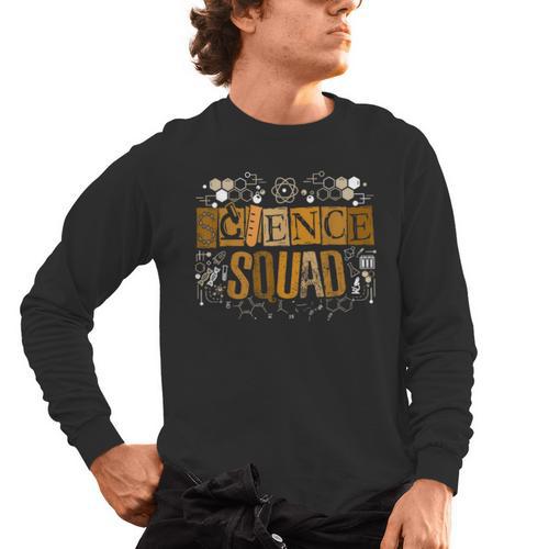 Science Squad Teacher STEM Chemistry Biology Physics Men's Long Sleeve T-Shirt - teacherstshirts.com