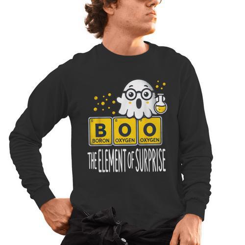 Science Teacher Halloween Elements Of Surprise Chemistry Men's Long Sleeve T-Shirt - teacherstshirts.com UK