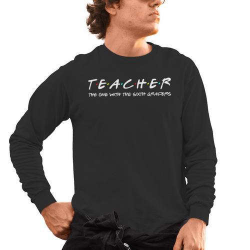 Sixth Grade Teacher Team Middle Teaching 6th Crew Men's Long Sleeve T-Shirt - teacherstshirts.com UK