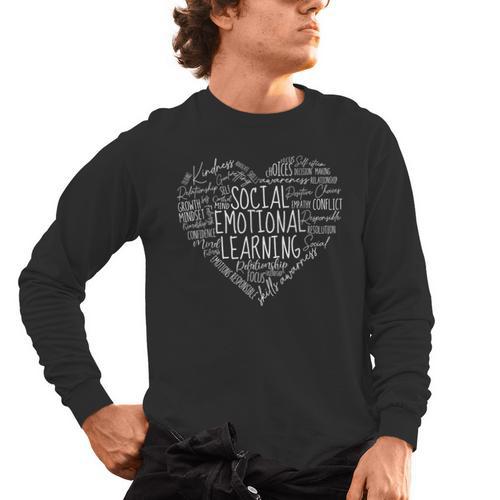 Social Emotional Learning Heart Counselor Teacher SEL Kind Men's Long Sleeve T-Shirt - teacherstshirts.com AU