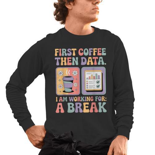 Special Education First Coffee Then Data Retro SPED Teacher Men's Long Sleeve T-Shirt - teacherstshirts.com AU