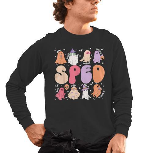 Special Education Teacher Ghosts Halloween SPED Teacher Men's Long Sleeve T-Shirt - teacherstshirts.com CA
