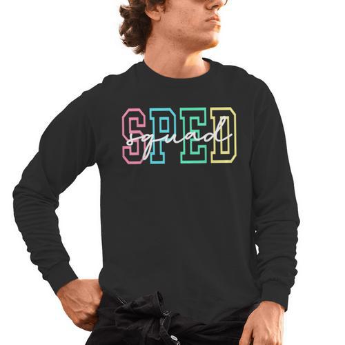 SPED Squad Team SPED Teacher Special Education Teacher Men's Long Sleeve T-Shirt - teacherstshirts.com