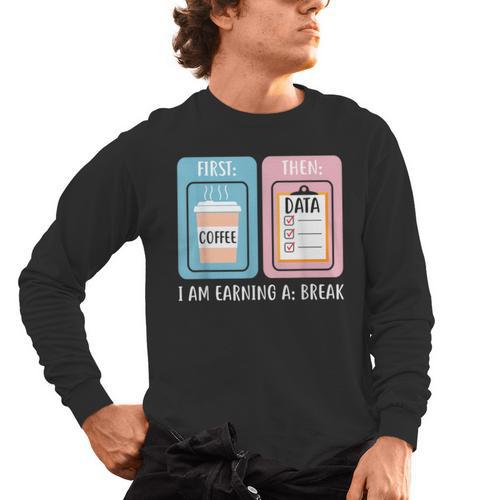 SPED Teacher Special Education First Coffee Then Data Men's Long Sleeve T-Shirt - teacherstshirts.com DE