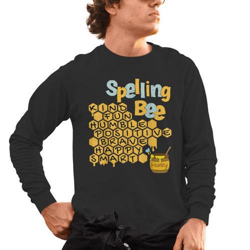 Spelling Bee Kind Positive Kindness Women Teacher Men's Long Sleeve T-Shirt - teacherstshirts.com