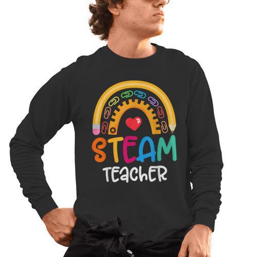 STEAM Teacher Squad Team Crew Back To School STEM Special Men's Long Sleeve T-Shirt - teacherstshirts.com AU