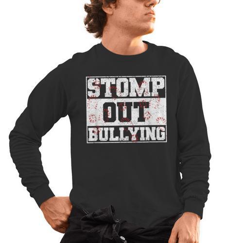 Stomp Out Bullying Back To School Education Teacher Men's Long Sleeve T-Shirt - teacherstshirts.com