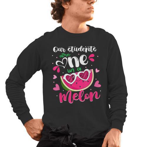 Our Students Are One In A Melon Teacher Watermelon Summer Men's Long Sleeve T-Shirt - teacherstshirts.com