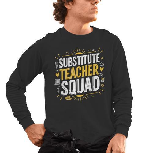 Substitute Teacher Squad Sub Teacher Substitute Teaching Men's Long Sleeve T-Shirt - teacherstshirts.com DE