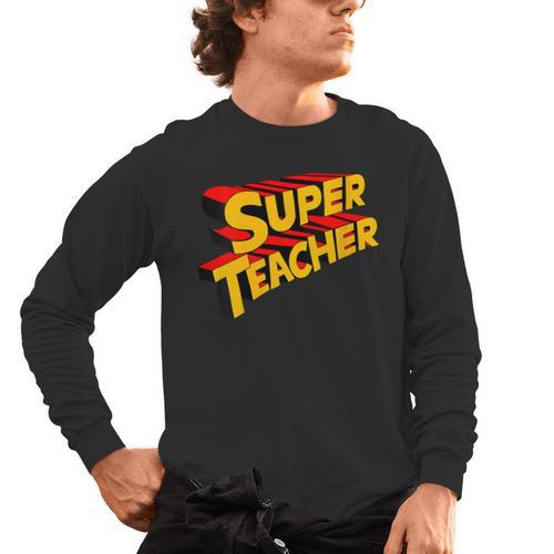 Super Teacher SuperTeacher Men's Long Sleeve T-Shirt - teacherstshirts.com AU