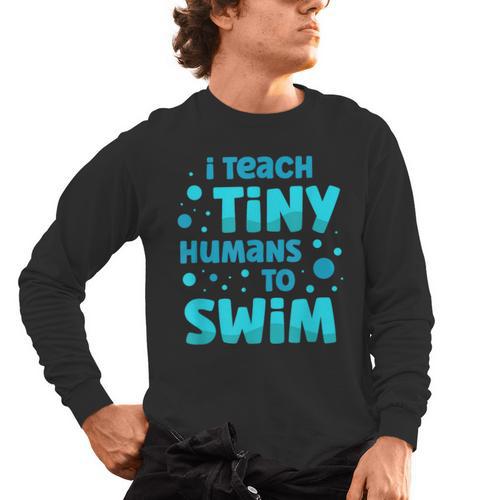Swimming Teacher I Teach Tiny Humans To Swim Swim Instructor Men's Long Sleeve T-Shirt - teacherstshirts.com DE