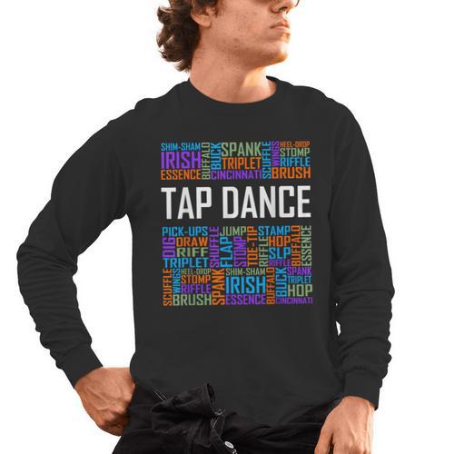 Tap Dance Words Lover Tap Dancer Dancing Teacher Men's Long Sleeve T-Shirt - teacherstshirts.com CA