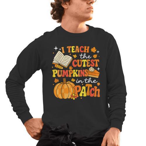 I Teach The Coolest Pumpkins In The Patch Teacher Halloween Men's Long Sleeve T-Shirt - teacherstshirts.com DE