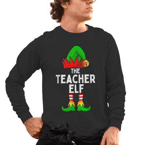 Teacher Elf Matching Family Christmas Women Men Men's Long Sleeve T-Shirt - teacherstshirts.com