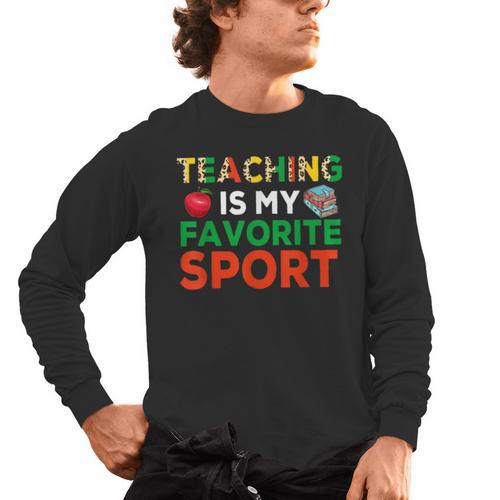 Teacher Is My Favorite Sport Teacher Teaching Lover Men's Long Sleeve T-Shirt - teacherstshirts.com DE