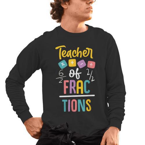 Teacher Of Fractions For Math Teacher Men's Long Sleeve T-Shirt - teacherstshirts.com DE