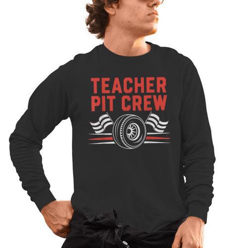 Teacher Pit Crew Race Car Driver Costume Men Women Kids Men's Long Sleeve T-Shirt - teacherstshirts.com AU