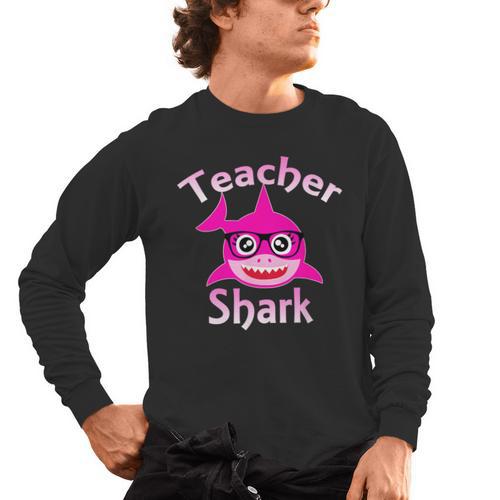 Teacher Shark Female Teacher Men's Long Sleeve T-Shirt - teacherstshirts.com AU