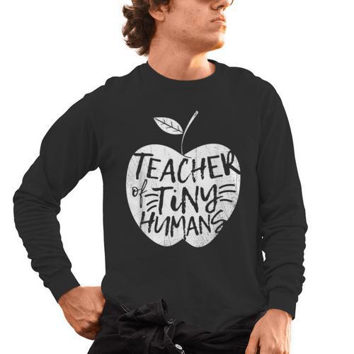 Teacher Of Tiny Humans Preschool Kindergarten Teacher Men's Long Sleeve T-Shirt - teacherstshirts.com AU