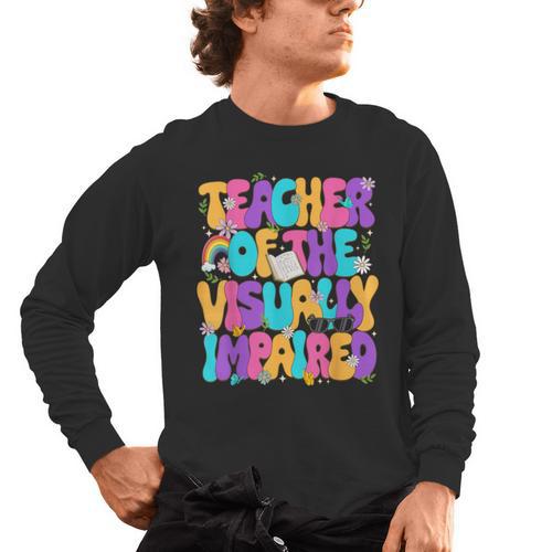 Teacher Of The Visually Impaired Blindness Awareness Men's Long Sleeve T-Shirt - teacherstshirts.com CA