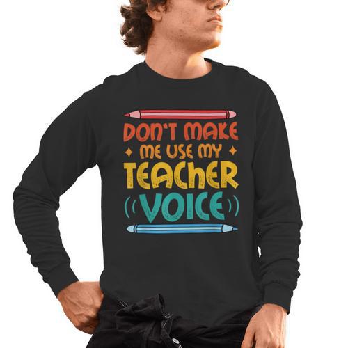 Teacher Voice Teacherlife Primary School Teacher Men's Long Sleeve T-Shirt - teacherstshirts.com CA