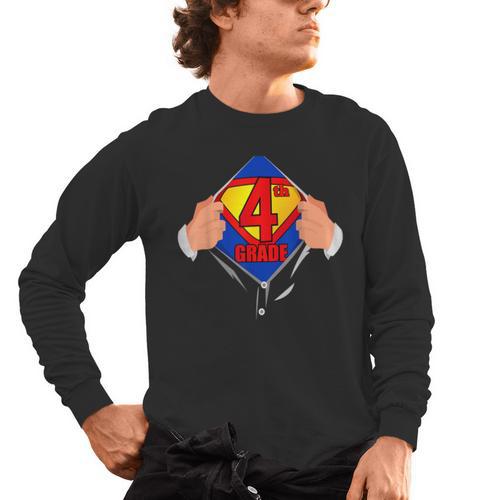 Teachers Are Superheroes 4th Grade Super Teacher Staff Men Women Men's Long Sleeve T-Shirt - teacherstshirts.com