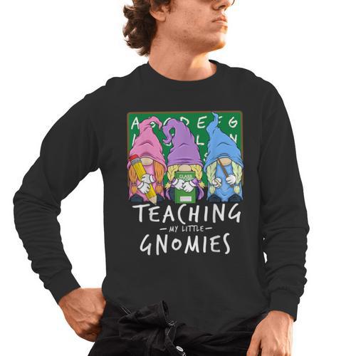 Teaching My Little Gnomies With Gnome For Teacher Women Men's Long Sleeve T-Shirt - teacherstshirts.com AU