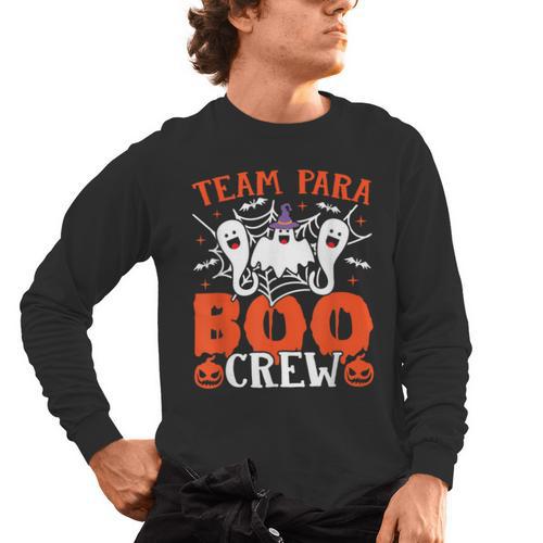 Team Para Boo Crew Halloween Ghost Paraprofessional Teacher Men's Long Sleeve T-Shirt - teacherstshirts.com AU