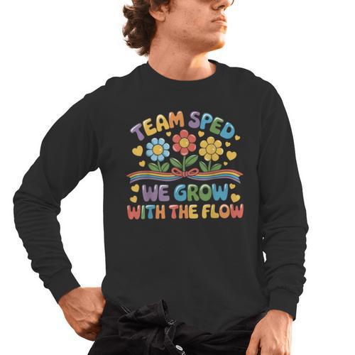 Team SPED We Grow With The Flow Special Ed Teacher Men's Long Sleeve T-Shirt - teacherstshirts.com UK