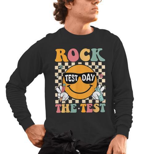 Test Day Rock The Test Teacher Testing Day You Got This Men's Long Sleeve T-Shirt - teacherstshirts.com DE