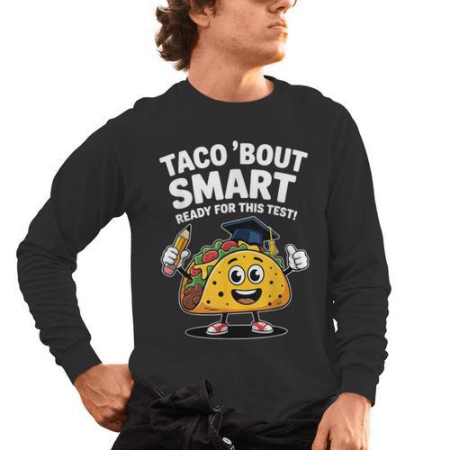 Test Day Teacher Shirt Motivational Testing Day Taco Testing Men's Long Sleeve T-Shirt - teacherstshirts.com CA