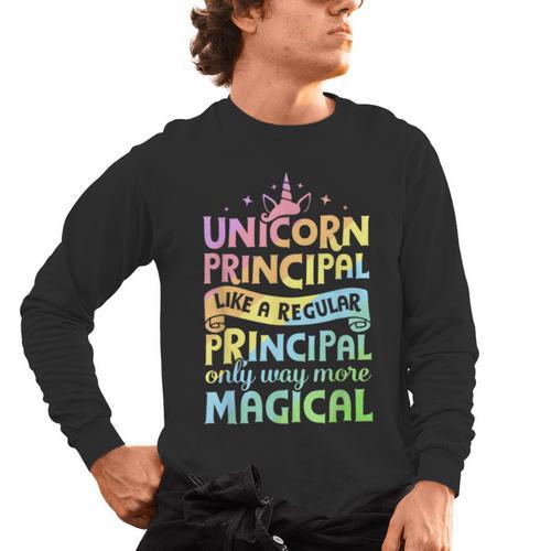 Unicorn Principal Back To School Teacher Appreciation Men's Long Sleeve T-Shirt - teacherstshirts.com