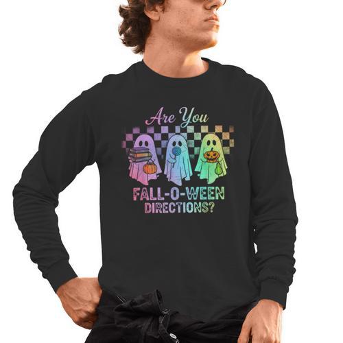Vintage Are You Fall O Ween Directions Teacher Halloween Men's Long Sleeve T-Shirt - teacherstshirts.com DE