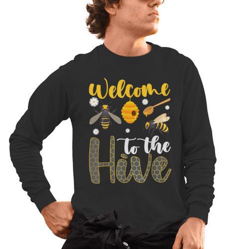 Welcome To The Hive Bee Teacher Back To School Men's Long Sleeve T-Shirt - teacherstshirts.com