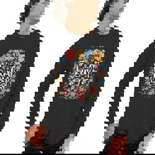 Wildflower 4th Fourth Grade Floral Back To School Teacher Men&#x27;s Long Sleeve T-Shirt - teacherstshirts.com