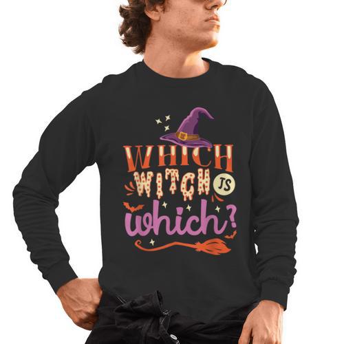 Which Witch Is Which Halloween English Teacher Men's Long Sleeve T-Shirt - teacherstshirts.com UK