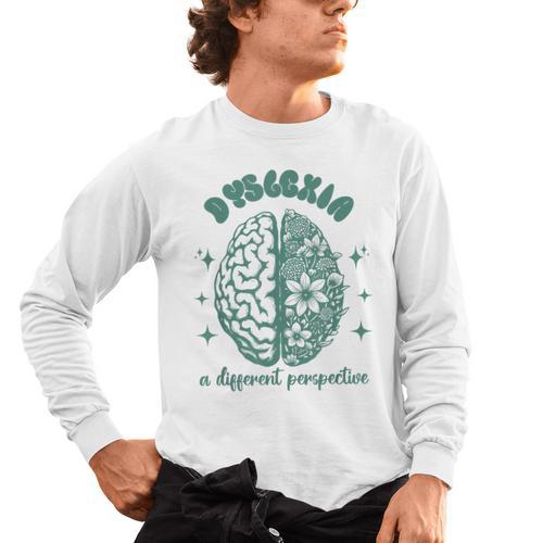Dyslexia A Different Perspective Dyslexia Specialist Teacher Men's Long Sleeve T-Shirt - teacherstshirts.com AU