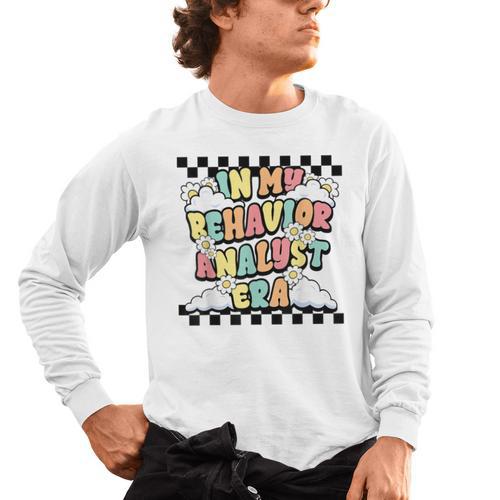 Groovy ABA RBT Therapist In My Behavior Analyst Era Teacher Men's Long Sleeve T-Shirt - teacherstshirts.com UK
