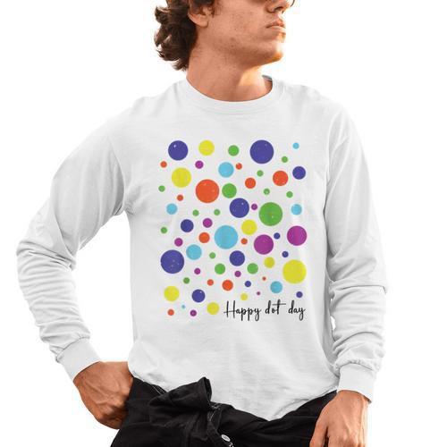 Happy Dot Day 2025 Polka Dot Boys Girls Kids Teacher Dot Day Men's Long Sleeve T-Shirt - teacherstshirts.com