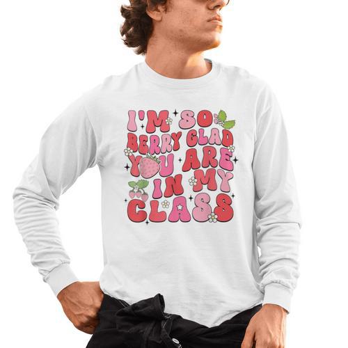 I'm So Berry Glad You Are Strawberry Elementary Teacher Men's Long Sleeve T-Shirt - teacherstshirts.com