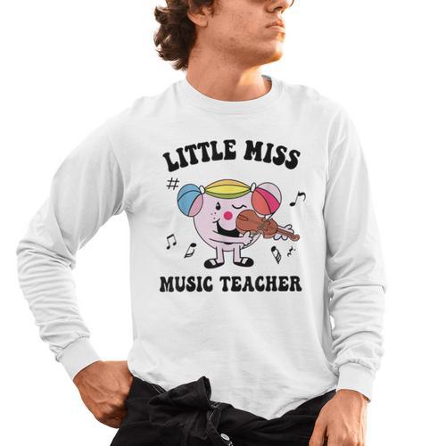 Little Miss Music Teacher Music Teacher Team Men's Long Sleeve T-Shirt - teacherstshirts.com DE