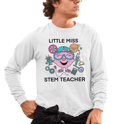Little Miss Stem Teacher Men's Long Sleeve T-Shirt - teacherstshirts.com UK