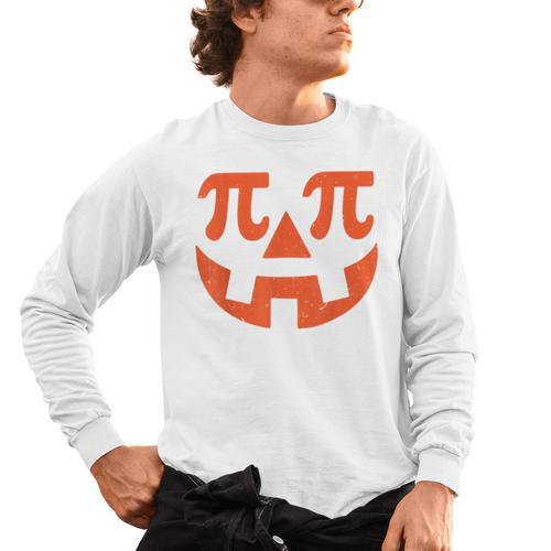 Pumpkin Pi Pie Math Thanksgiving Science Teacher Men's Long Sleeve T-Shirt - teacherstshirts.com AU