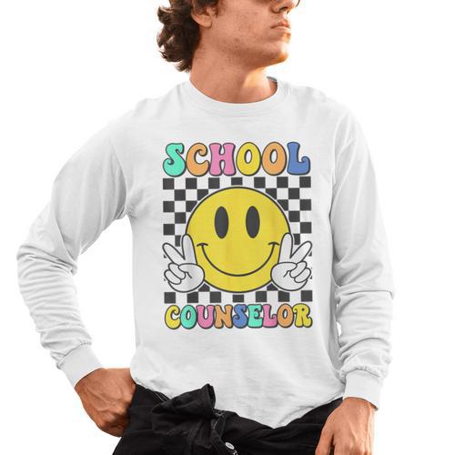 School Counselor Teacher Counseling Office School Guidance Men's Long Sleeve T-Shirt - teacherstshirts.com UK