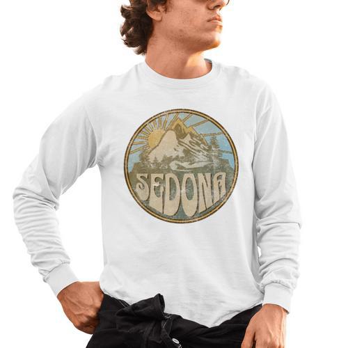 Sedona Arizona Nature Mountains Hiking Outdoors Men's Long Sleeve T-Shirt - Bostonterriersmerch.com