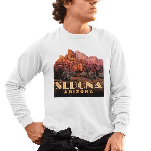 Sedona s Sedona Arizona Shirts T-Shirt Men's Long Sleeve T-Shirt - Bostonterriersmerch.com