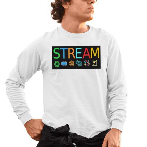 Stream Technology Robotics Shirt For Teachers And Students Premium Tri-Blend Men's Long Sleeve T-Shirt - teacherstshirts.com
