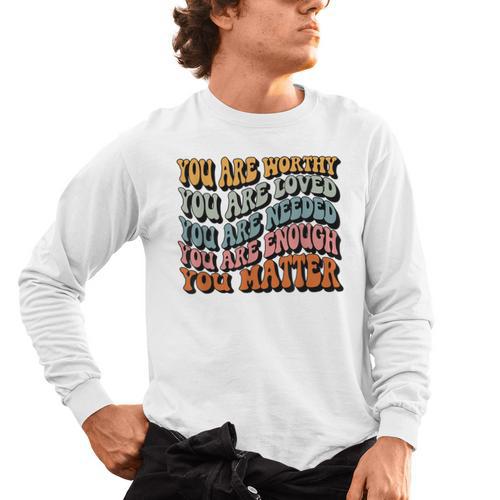 Unity Day Tee Orange Women Teacher You Matter Orange Be Kind Men's Long Sleeve T-Shirt - teacherstshirts.com AU