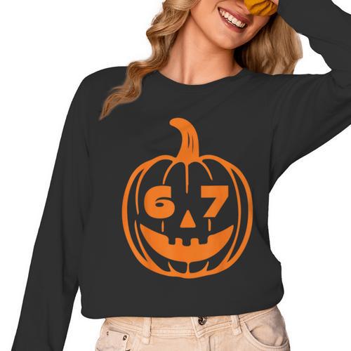 67 Six Seven Halloween Costume For Students Teachers Women Long Sleeve T-Shirt - teacherstshirts.com AU