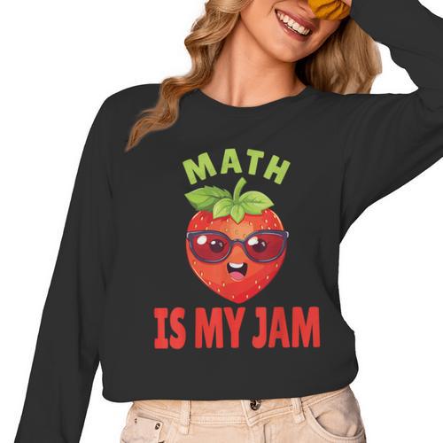 Back To School Math Is My Jam Math Teacher Women Long Sleeve T-Shirt - teacherstshirts.com UK